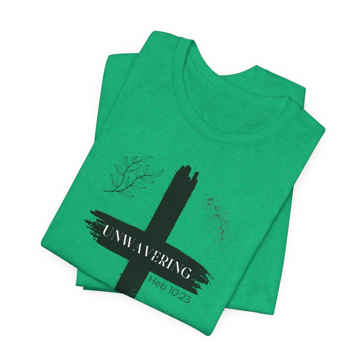 Unwavering Faith Cross T-Shirt for Women - Hebrews 10:23 Christian Apparel Unwavering Apparel