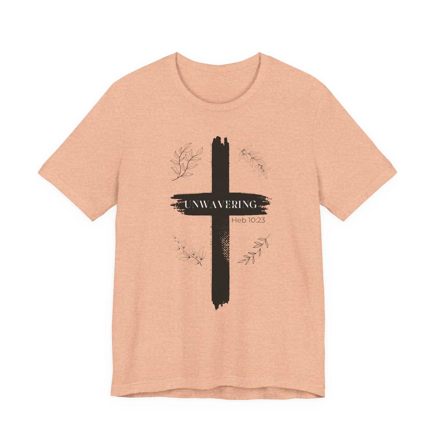 Unwavering Faith Cross T-Shirt for Women - Hebrews 10:23 Christian Apparel Unwavering Apparel