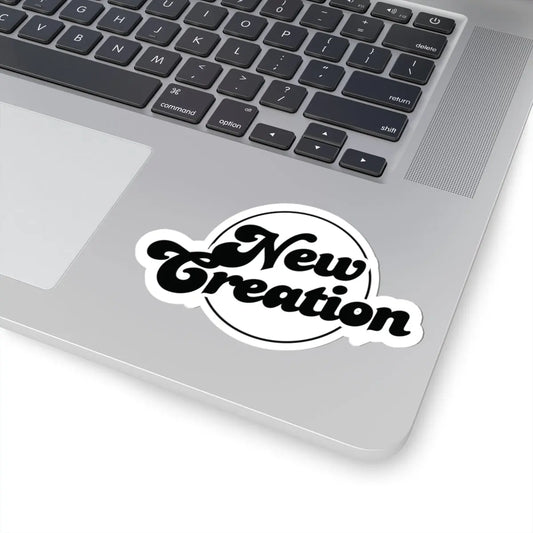 New Creation Retro Sticker - Christian Vinyl Decal for Laptops, Water Bottles, and More Printify