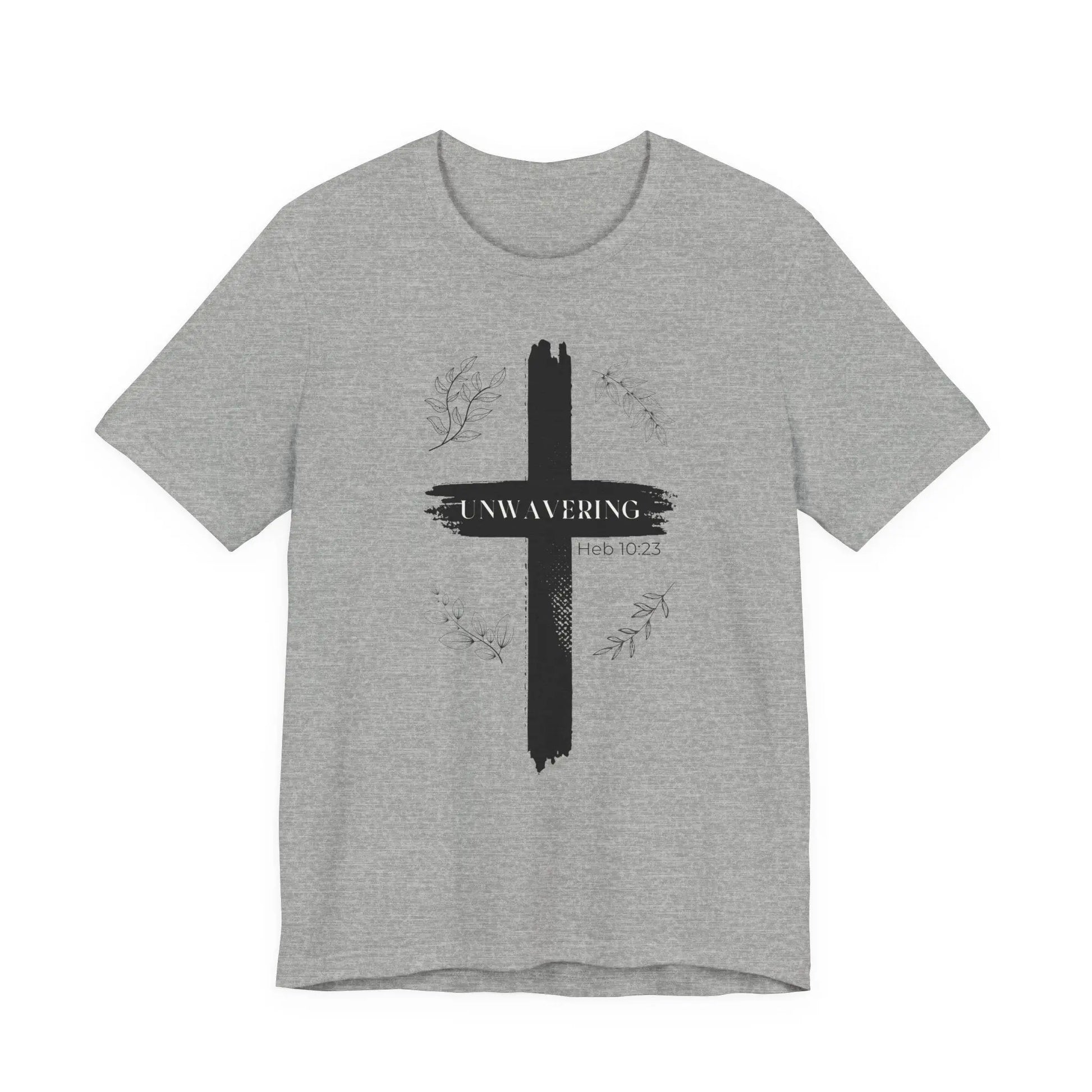 Unwavering Faith Cross T-Shirt for Women - Hebrews 10:23 Christian Apparel Unwavering Apparel