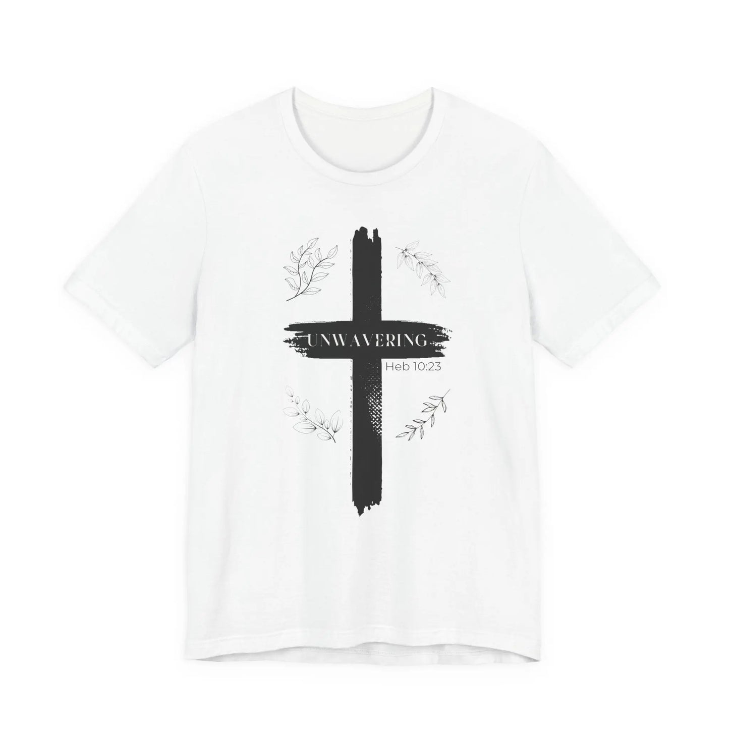 Unwavering Faith Cross T-Shirt for Women - Hebrews 10:23 Christian Apparel Unwavering Apparel
