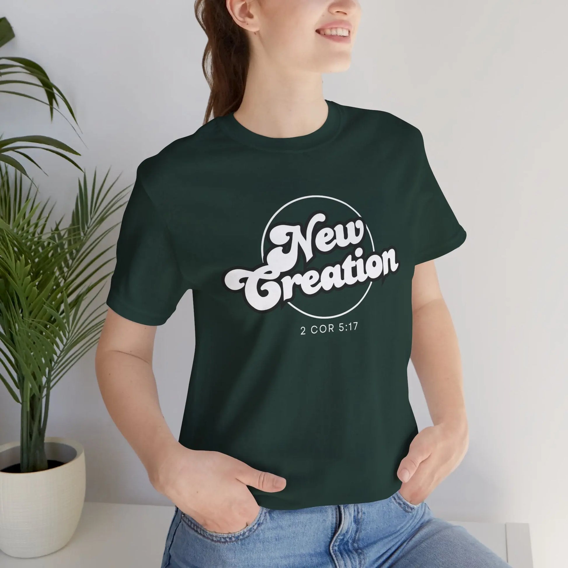 New Creation Unisex T-Shirt - 2 Corinthians 5:17 Christian Apparel Printify