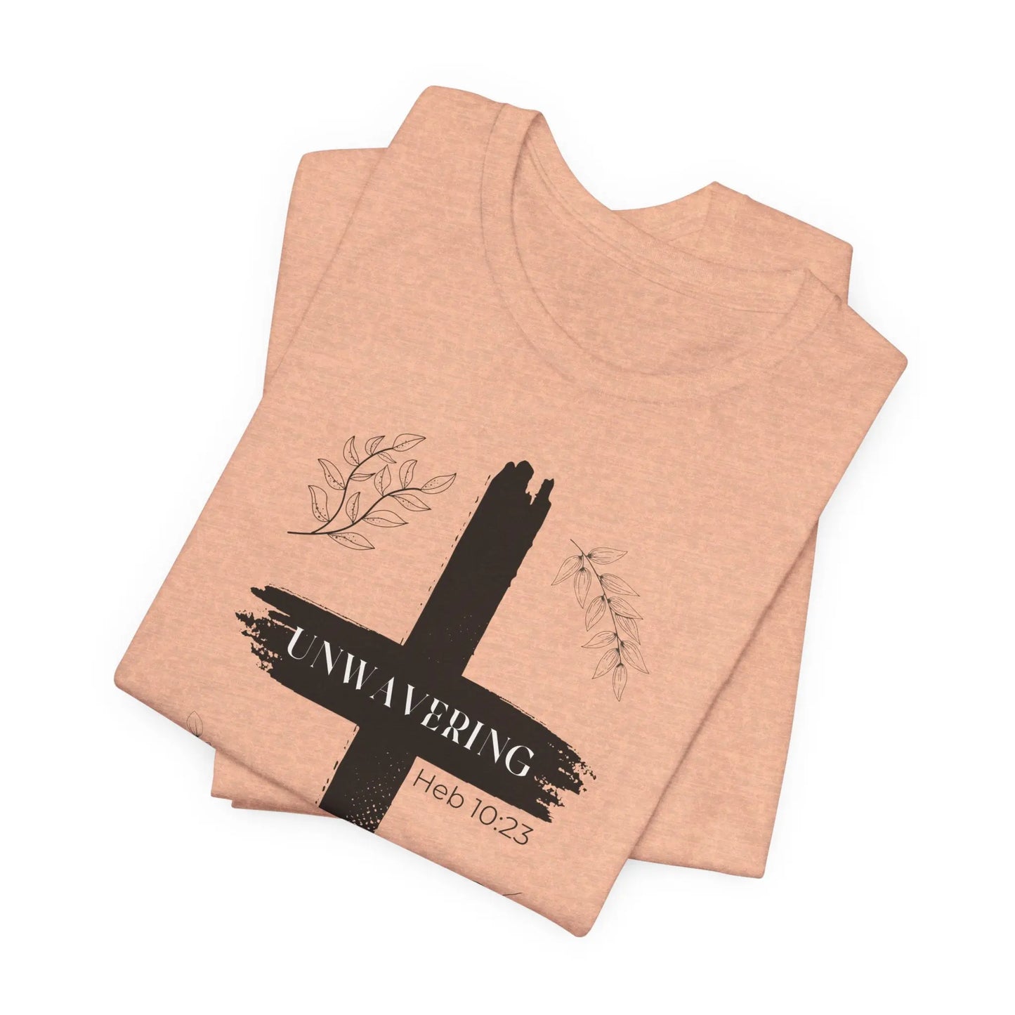Unwavering Faith Cross T-Shirt for Women - Hebrews 10:23 Christian Apparel Unwavering Apparel