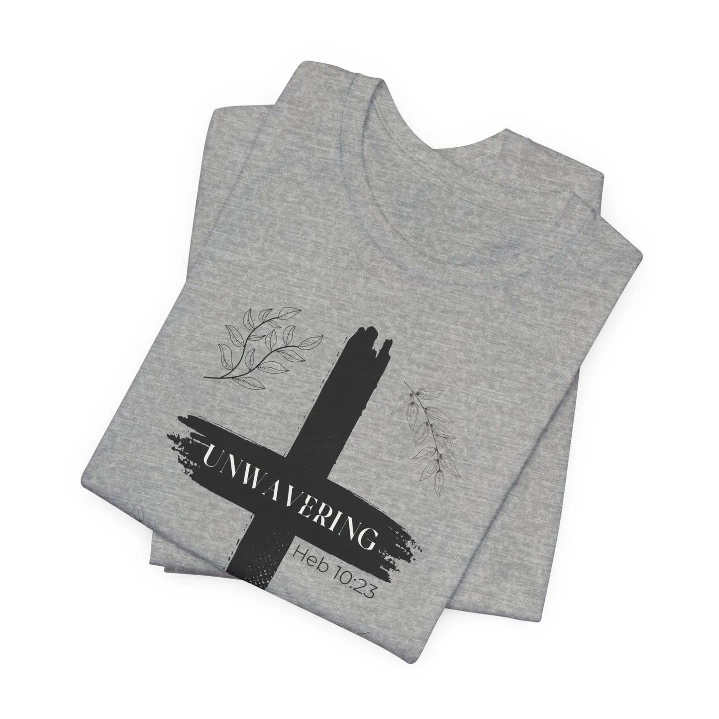 Unwavering Faith Cross T-Shirt for Women - Hebrews 10:23 Christian Apparel Unwavering Apparel