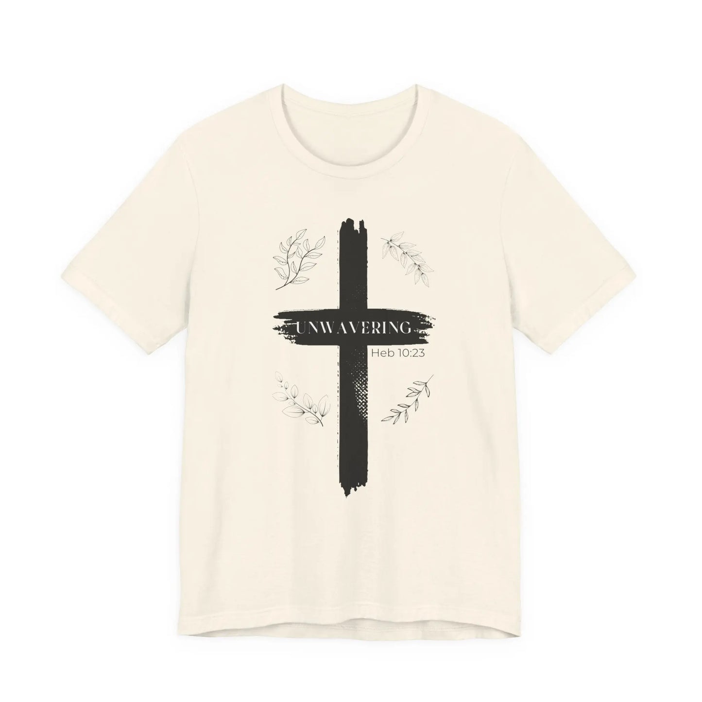 Unwavering Faith Cross T-Shirt for Women - Hebrews 10:23 Christian Apparel Unwavering Apparel