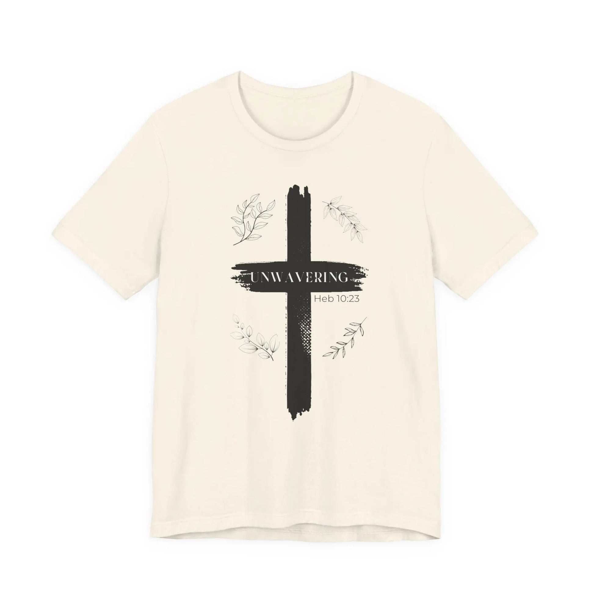Unwavering Faith Cross T-Shirt for Women - Hebrews 10:23 Christian Apparel Unwavering Apparel