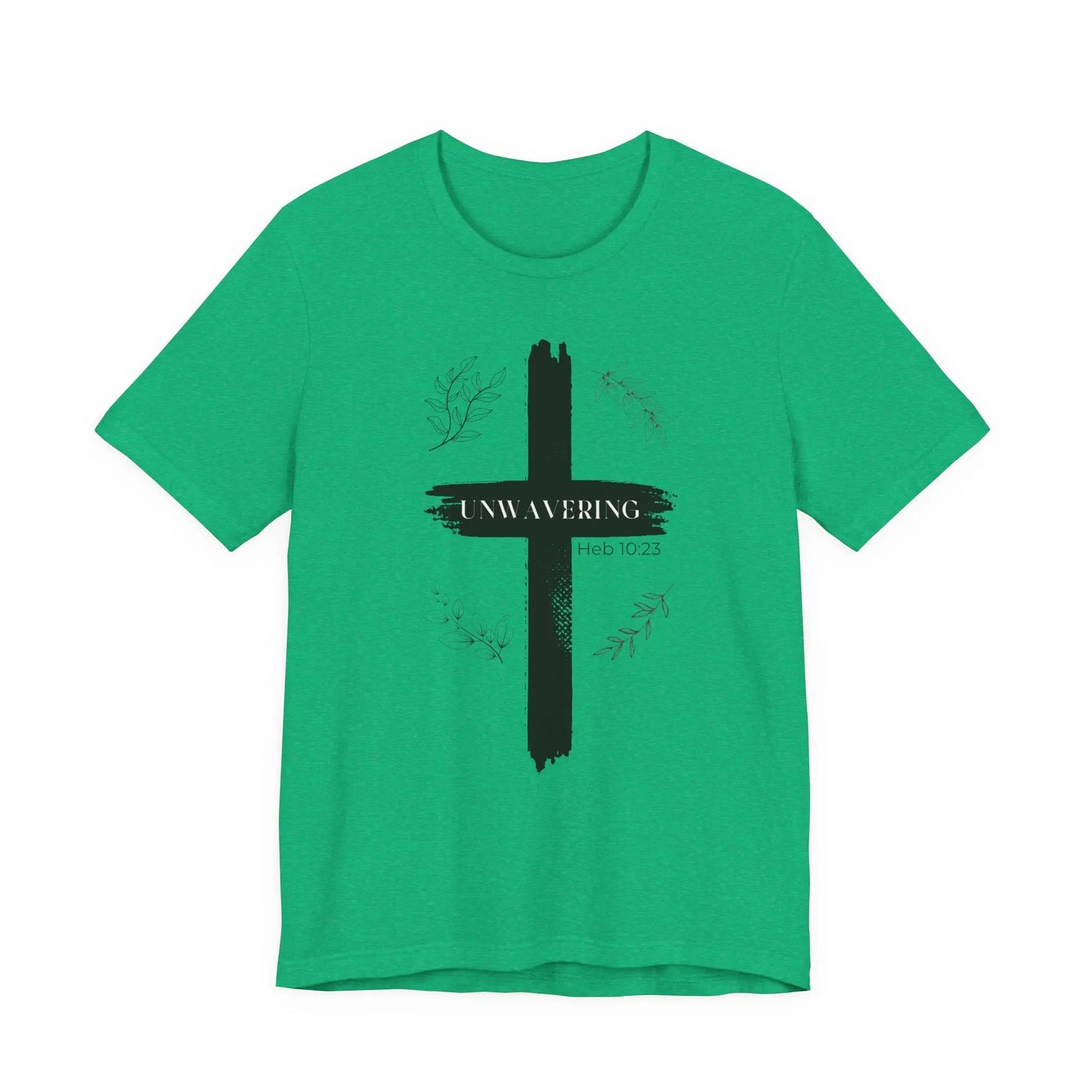 Unwavering Faith Cross T-Shirt for Women - Hebrews 10:23 Christian Apparel Unwavering Apparel