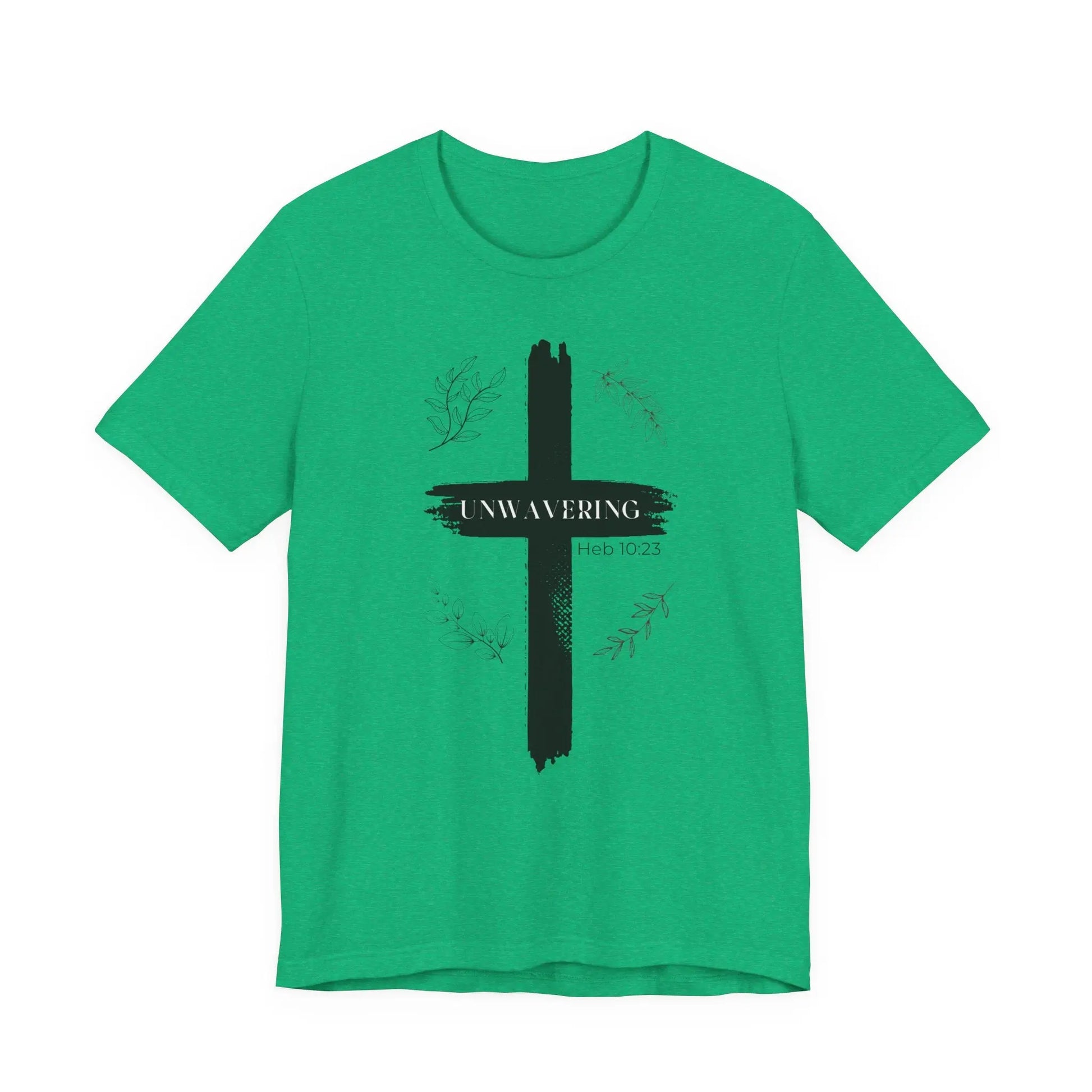 Unwavering Faith Cross T-Shirt for Women - Hebrews 10:23 Christian Apparel Unwavering Apparel